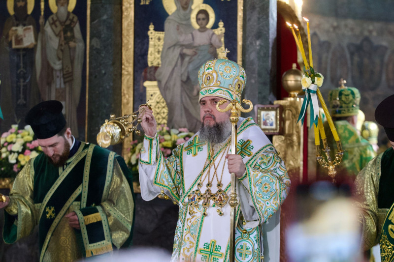 Divine liturgy at Refectory Church in Kyiv, Ukraine - 09 Apr 2023