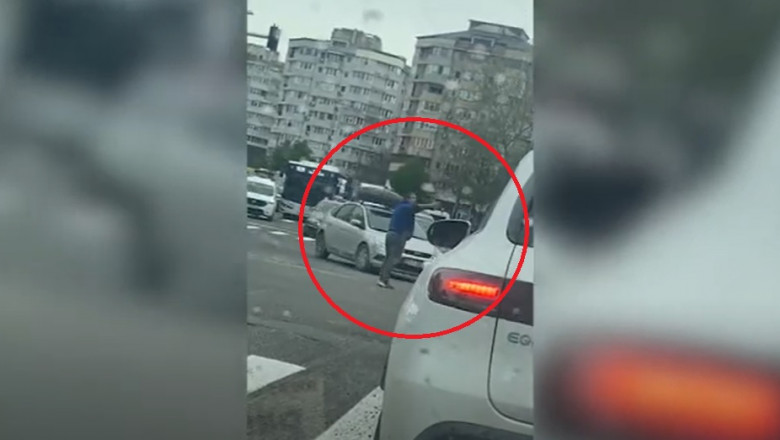 sofer dirijeaza traficul constanta