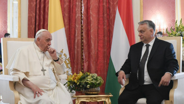 Papa Francisc cu Viktor Orban