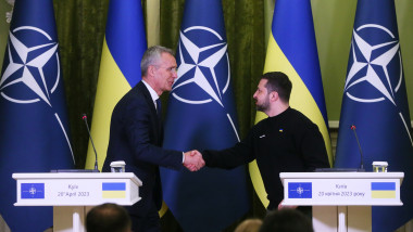 NATO Secretary General Jens Stoltenberg Visits Kyiv, Amid Russia's Invasion Of Ukraine - 20 Apr 2023