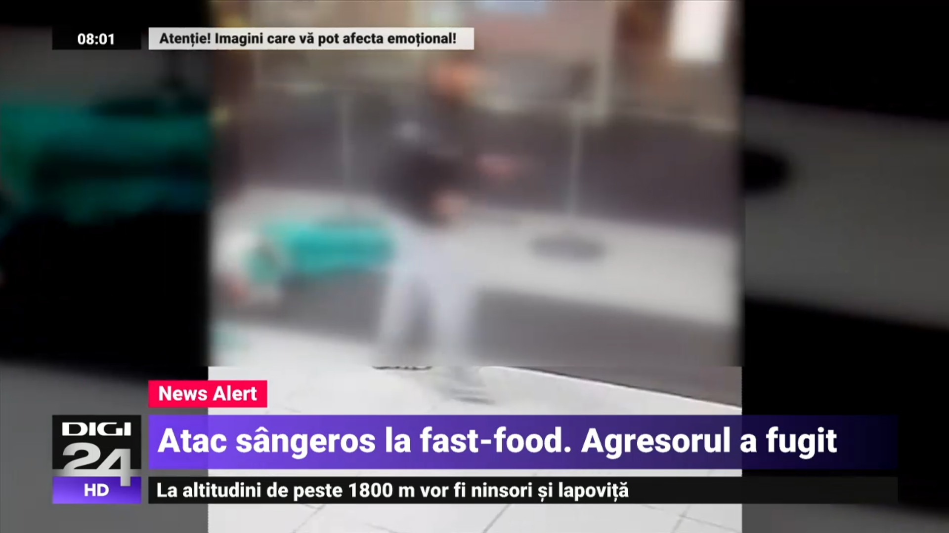 Atac sângeros la o șaormerie din București. Un vânzător a fost înjunghiat de un client și a ajuns la spital cu răni grave