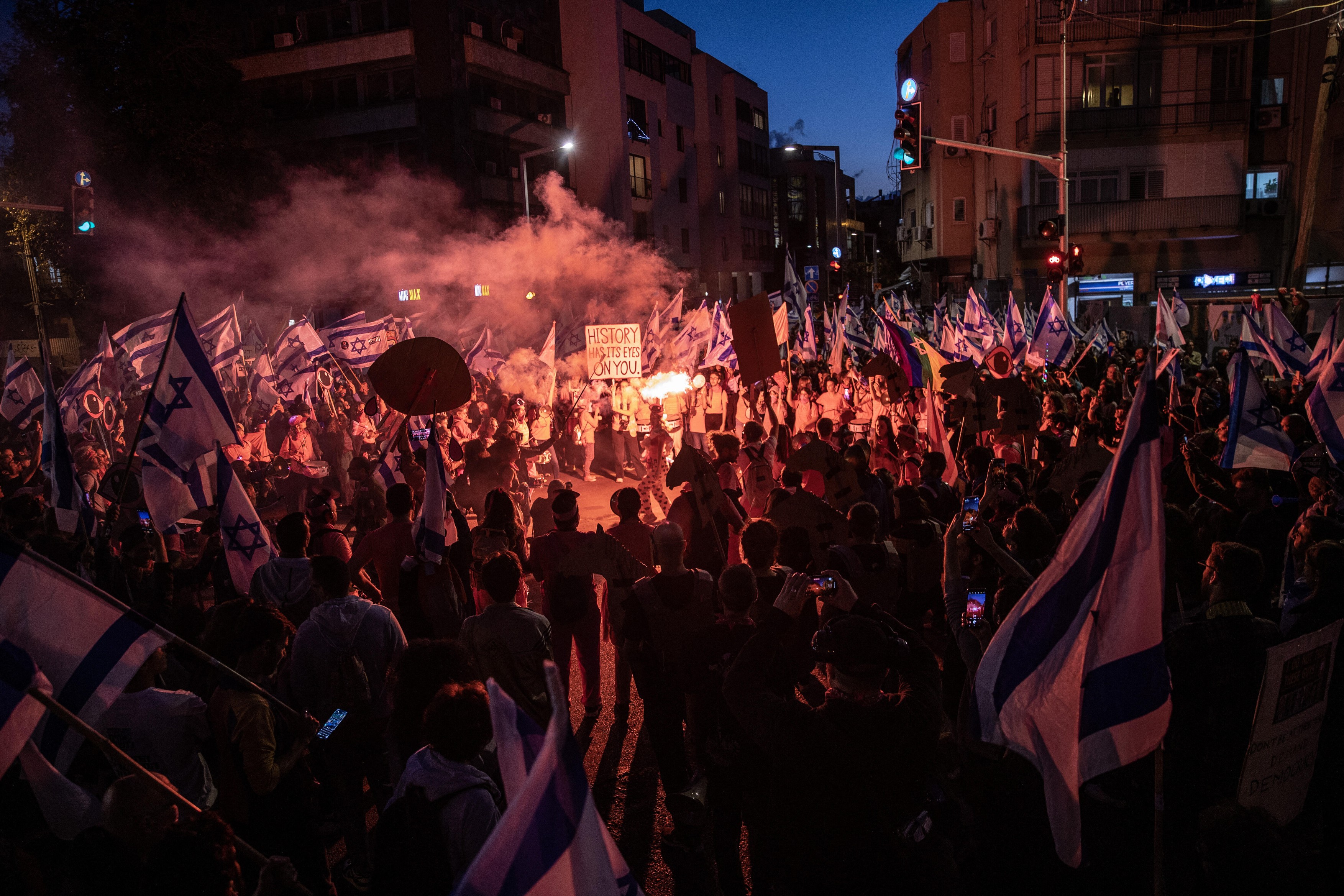 Israelienii au protestat pentru al 17-lea weekend consecutiv, nemulțumiți de reforma justiției a lui Netanyahu