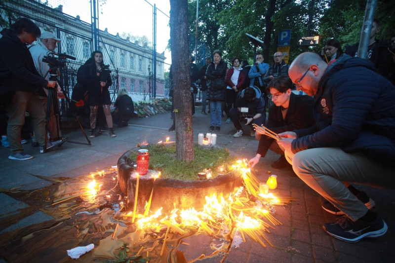 Commemoration for the victims of school shooting in Serbia