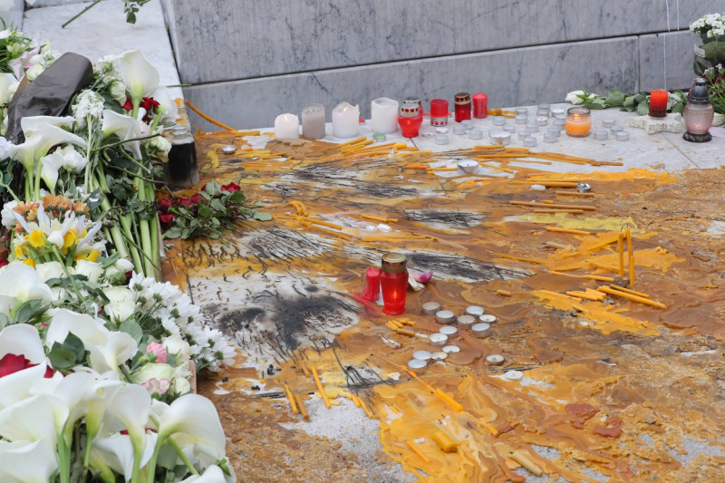 Serbia Beograd day after the mass shooting in school Vladislav Ribnikar