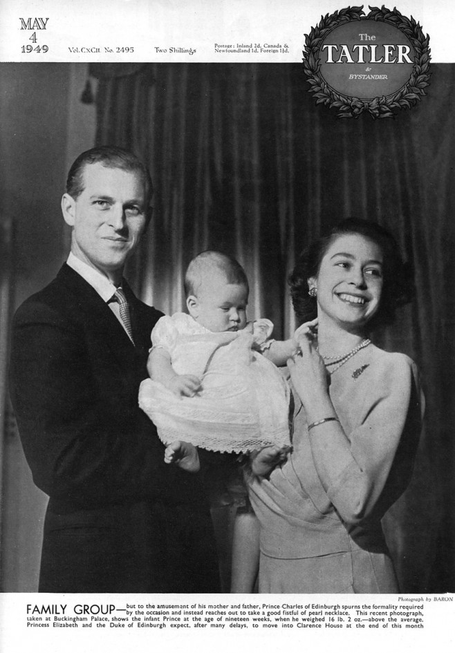 Prince Charles as a baby, 1949