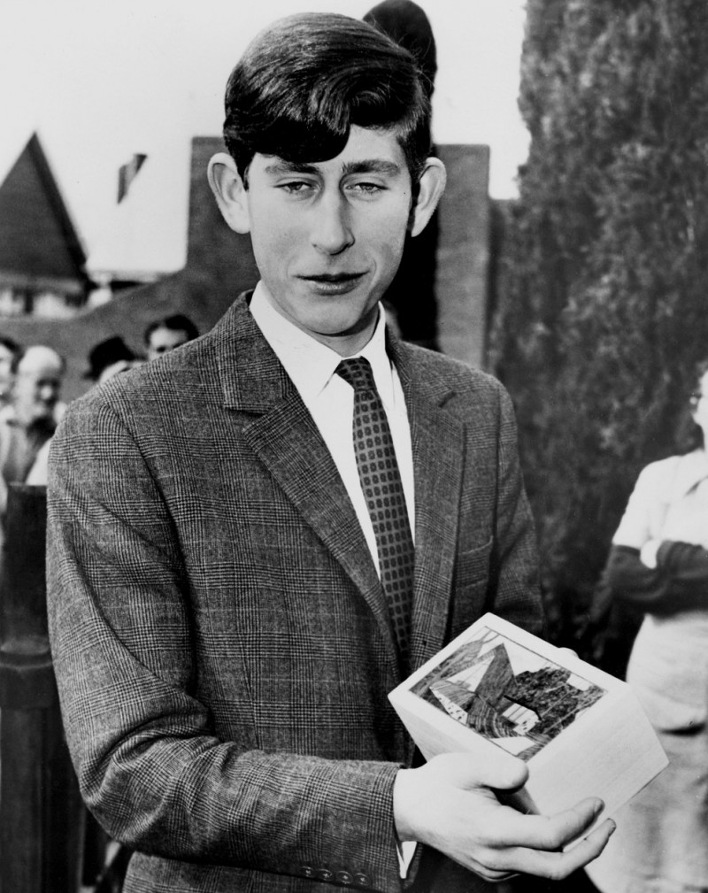 Prince Charles with gift Stud Box made from Australian timbers which was presented to him by the boys of Geelong Grammar School , Asutralia on leaving the school recently.2nd August 1966