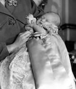 Baby Prince christened at Buckingham Palace.The baby Prince Charles, in his mother's arms, photographed after the christening ceremony at Buckingham Palace15 December 1948
