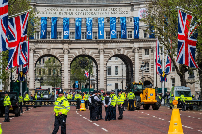 Policing during Preparations for the Coronation, The Mall, London, UK - 05 May 2023