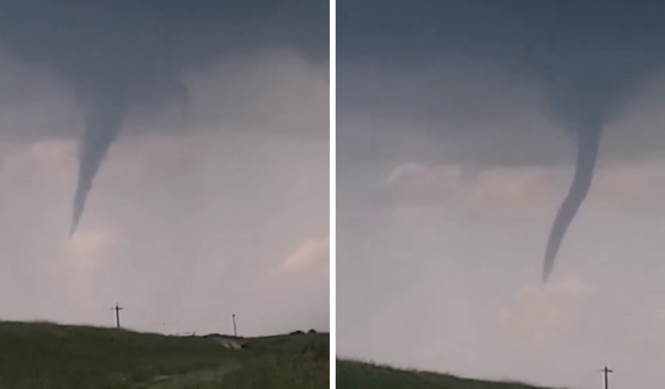 VIDEO. Panică într-o comună din Satu Mare, după ce localnicii au anunțat că văd nu una, ci două tornade