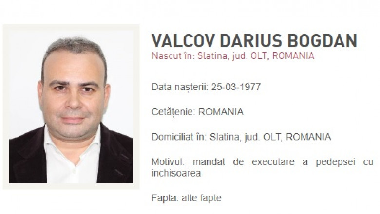 Predoiu: Sper ca Poliţia italiană să îl aresteze cât mai repede pe Darius Vâlcov, până să ajungă dânsul să se predea acolo unde vrea