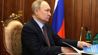 Russian President Putin Meets with Economic Development Minister Reshetnikov