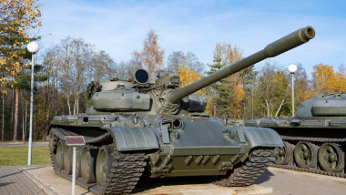 Tanc T-55 expus la un muzeu din Rusia.