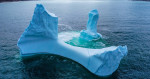 EXCLUSIVE: VIDEO: Huge WILLY-shaped ICEBERG floats past town called DILDO