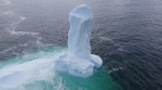 EXCLUSIVE: VIDEO: Huge WILLY-shaped ICEBERG floats past town called DILDO