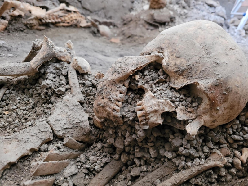 Found the skeletons of two victims of an earthquake in Pompeii