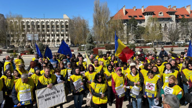 sindicalisti din educatie la protest