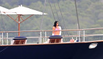 *PREMIUM-EXCLUSIVE* Amazon founder Jeff Bezos and girlfriend Lauren Sanchez pictured relaxing on his new $500M superyacht in Spain.