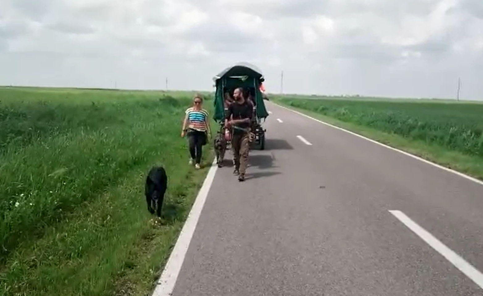 O familie a plecat din Franța spre Palestina cu o căruță trasă de un măgar. După 2 ani a ajuns în România