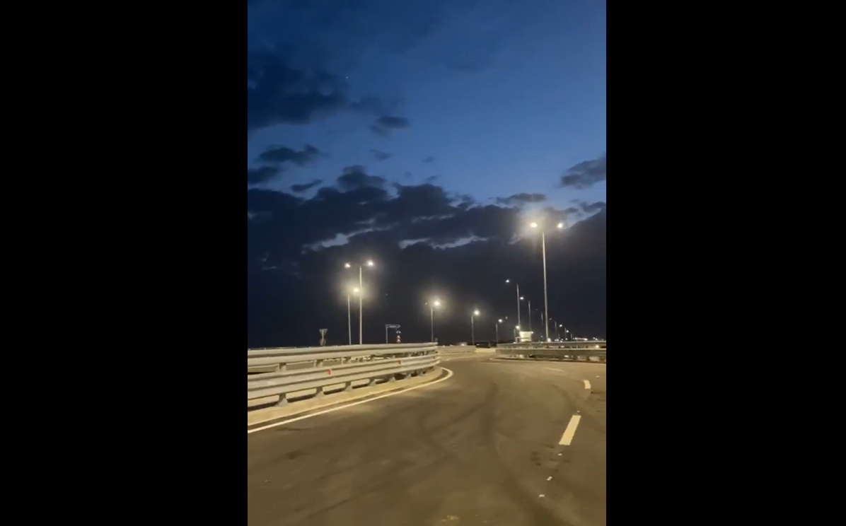 Cum arată pasajul Oltenița-Popești Leordeni cu sistemul de iluminat aprins, la o săptămână înainte de lansare