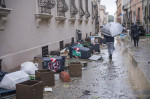 Flood in Faenza where the Lamone river has flooded a large part of the city.