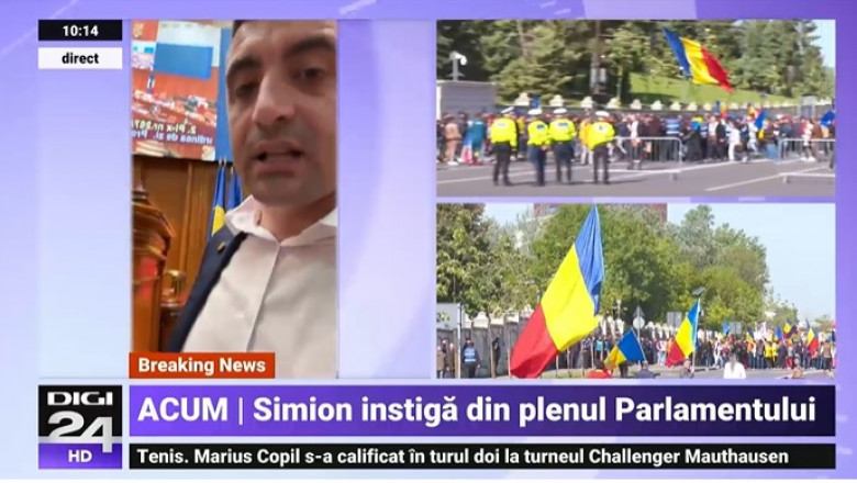 george simion scandal in parlament