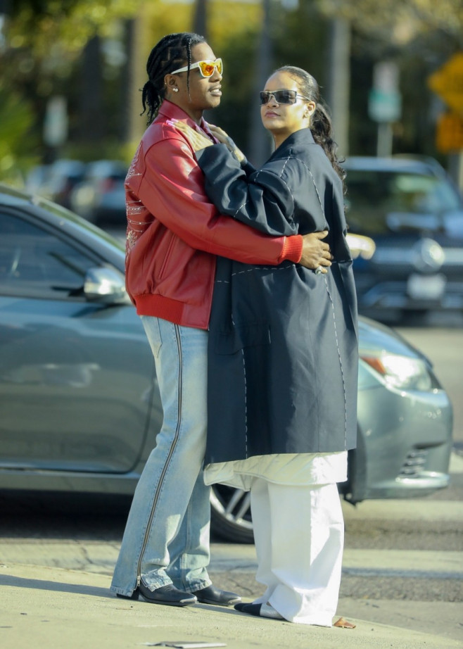 *EXCLUSIVE* Pregnant Rihanna is all smiles as she and A$AP Rocky go shopping in West Hollywood