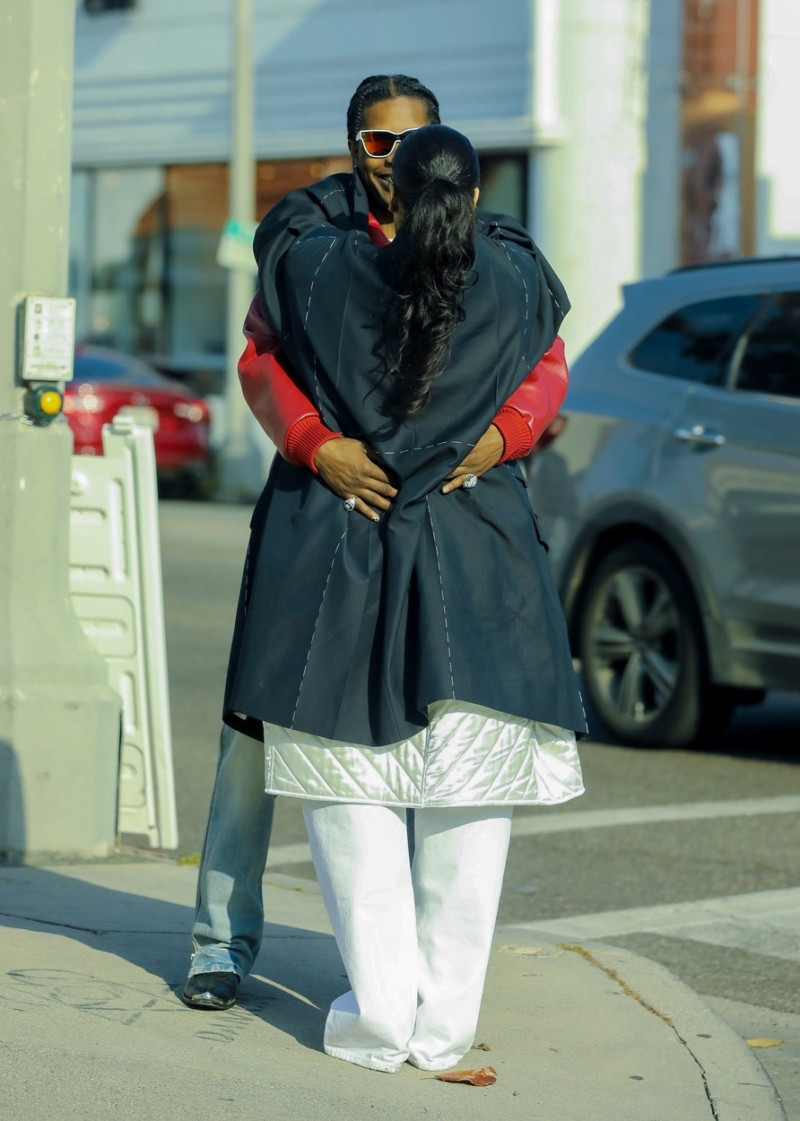 *EXCLUSIVE* Pregnant Rihanna is all smiles as she and A$AP Rocky go shopping in West Hollywood