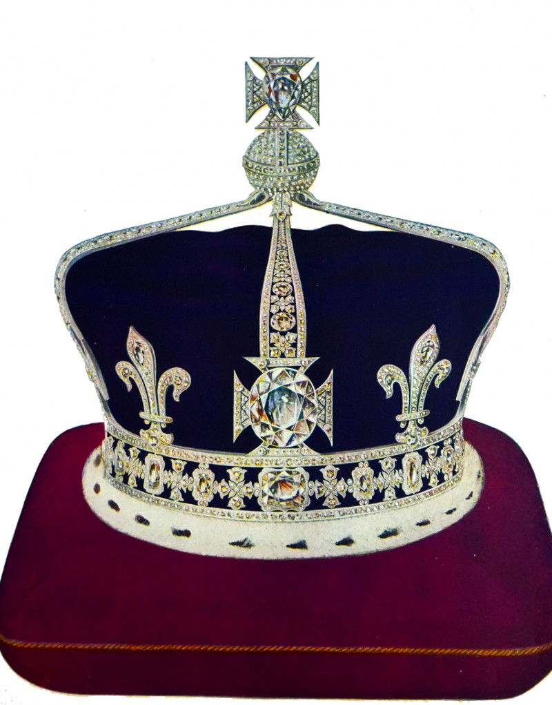 Coroana Reginei Elisabeta împodobită cu diamantul Koh-i-Noor