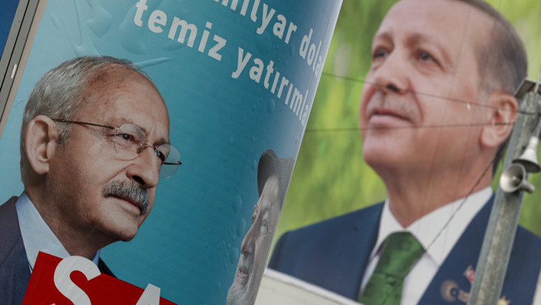 Election campaign poster in Ankara, Turkey - 11 May 2023