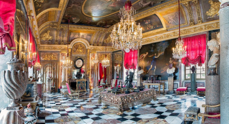 France Eure Le Neubourg interior of Chateau du Champ de Bataille 17th century castle renovated by interior designer Jacques
