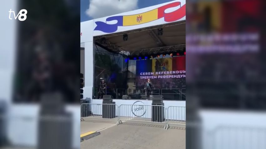 Moment penibil la Orhei. Marcel Pavel, chemat să cânte la mitingul rusofililor lui Șor, s-a trezit cu piața goală: „De ce ați plecat?”