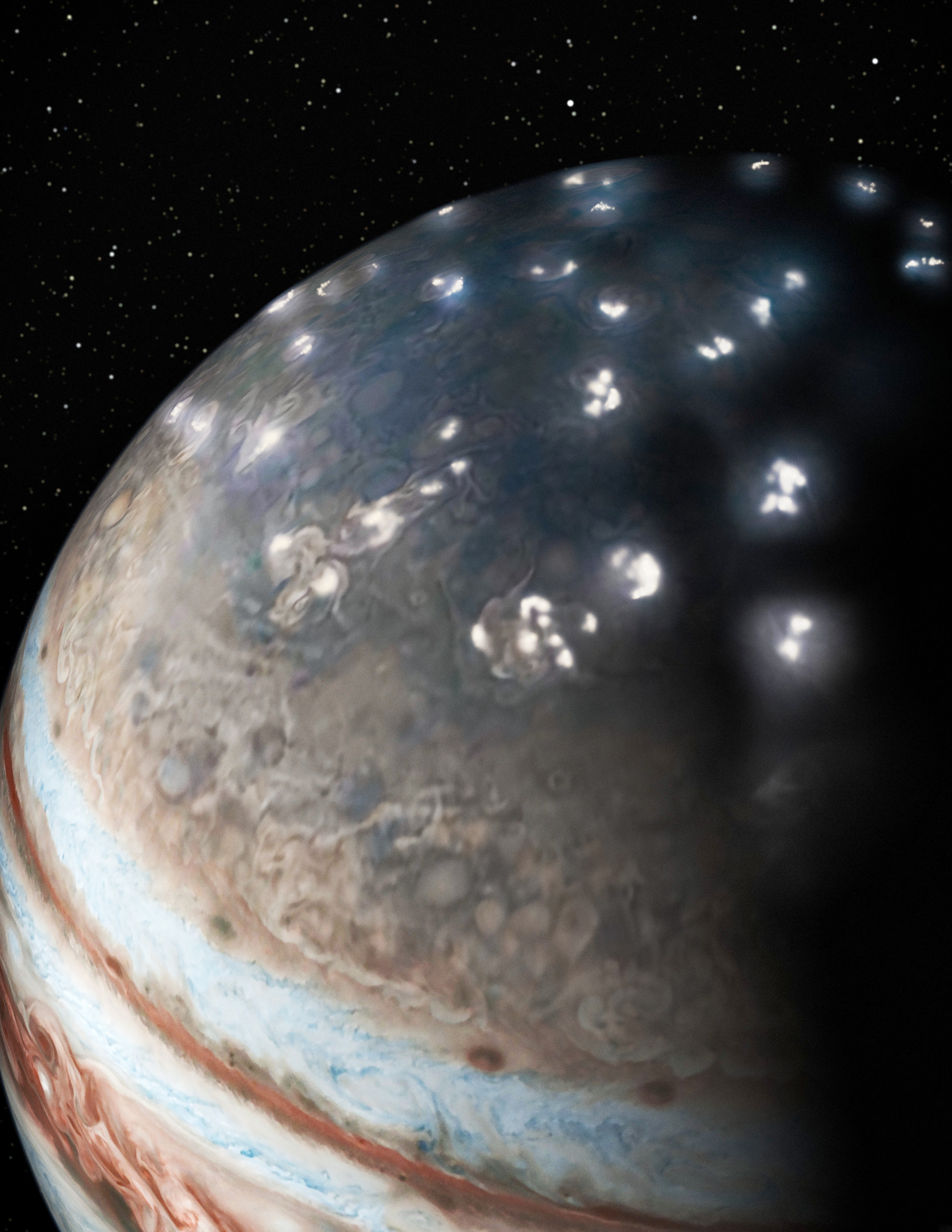 VIDEO Cum arată fulgerele de pe Jupiter. O sondă spațială lansată de NASA a surprins imagini inedite