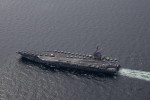 The first-in-class aircraft carrier USS Gerald R. Ford (CVN 78) transits the North Sea with embarked Carrier Air Wing (CVW) 8, May 21, 2023. The ships sailing include the first-in-class aircraft carrier USS Gerald R. Ford (CVN 78), Ticonderoga class guide