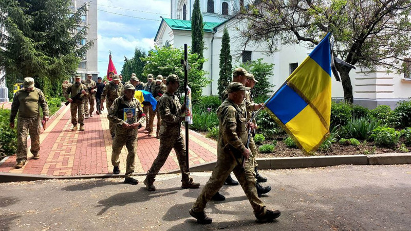 Funeraliile unui soldat ucrainean