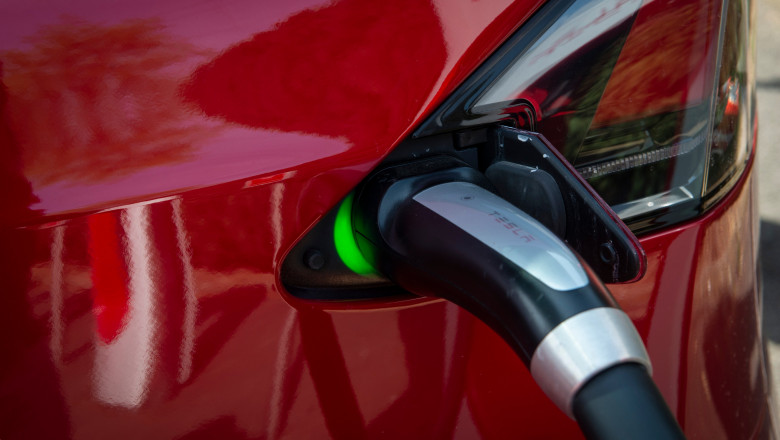 Tesla electric car charging