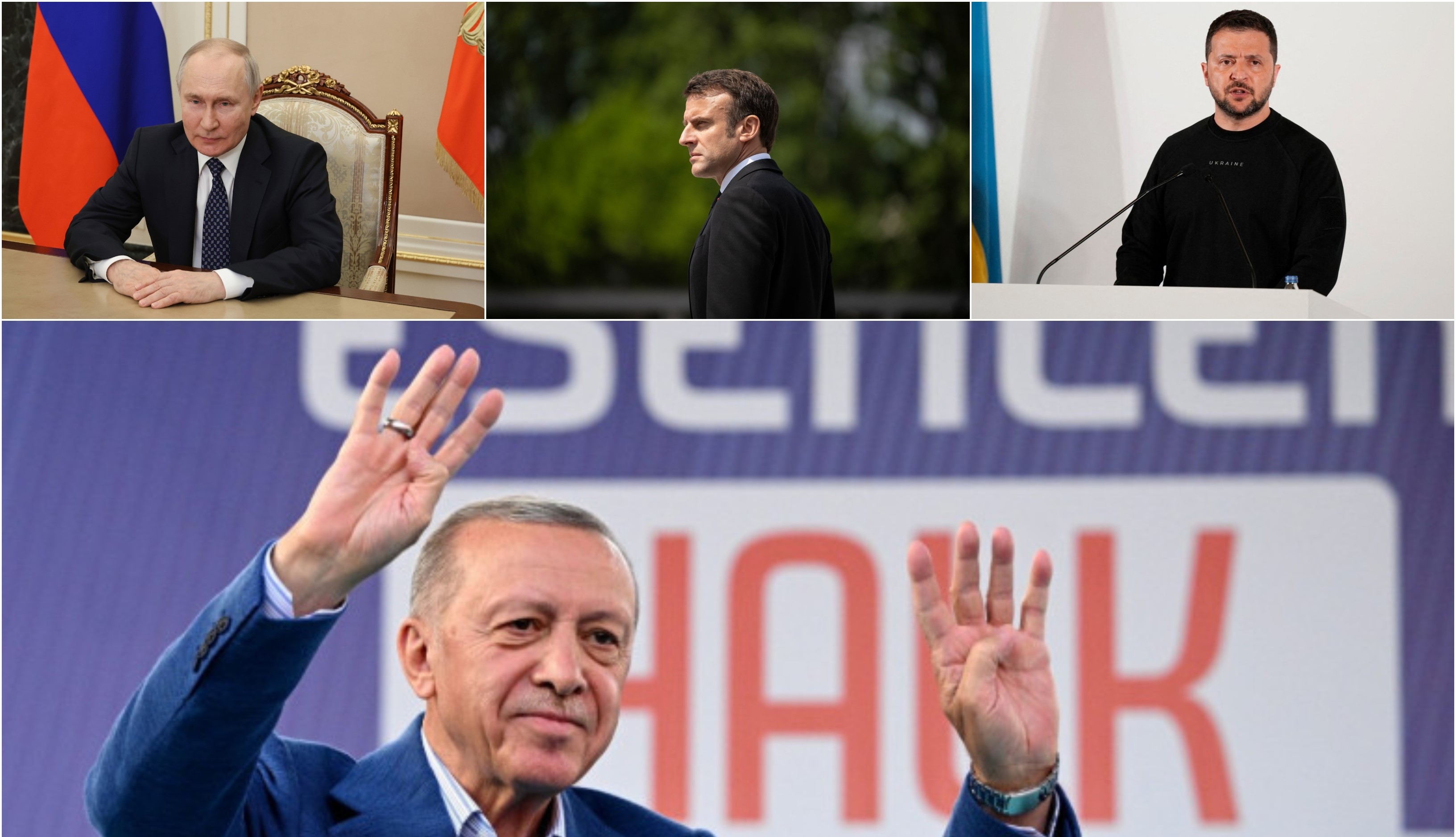 Mesajul lui Putin pentru Erdogan. Macron evocă „provocări uriașe”. Ce spune Zelenski după victoria președintelui turc