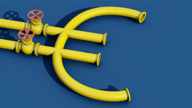 Natural gas pipeline as a euro symbol