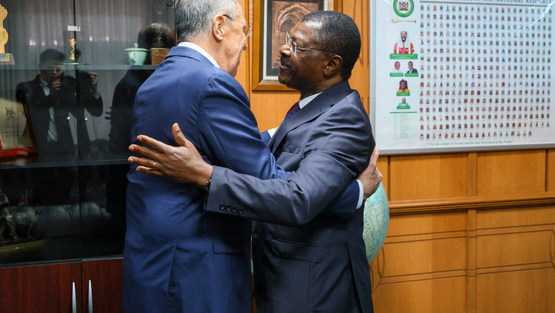 Lavrov cu președintele parlamentului din Kenya.