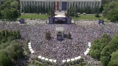 Miting pro-european masiv la Chișinău. Foto: Captură video Facebook