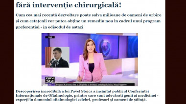 Imaginea Digi24.ro și a altor site-uri de știri, folosită pentru o înșelătorie cu medicamente