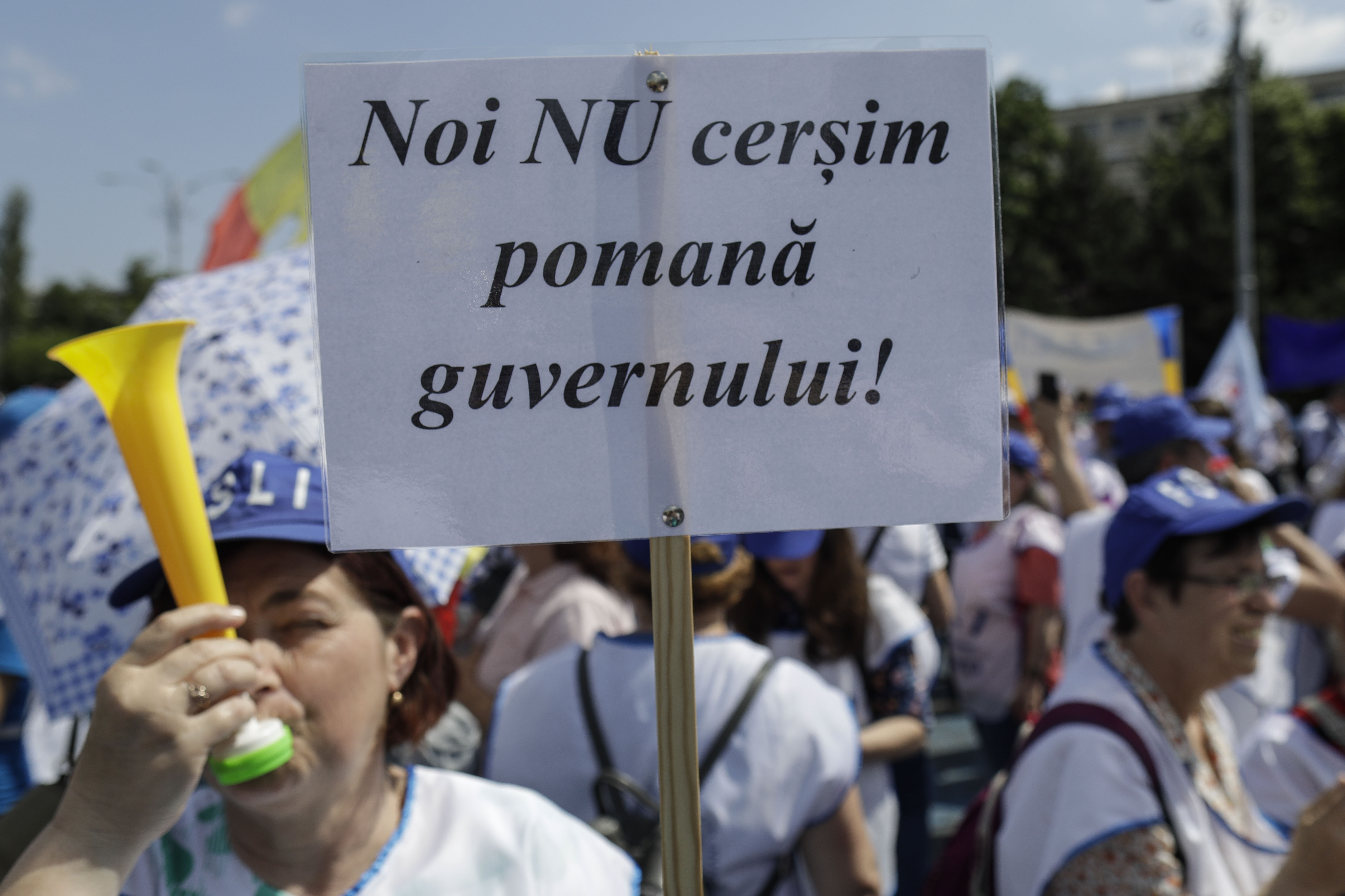 După protestul masiv de la Guvern, 10.000 de profesori au ajuns la Cotroceni. Liderii de sindicat au fost primiți de Klaus Iohannis