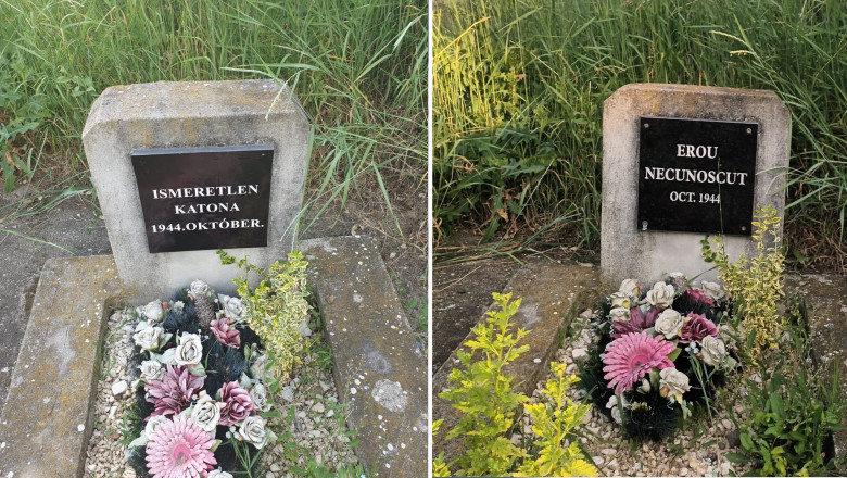 monumenyuo eou necunoct satu mare vandalizat before and after