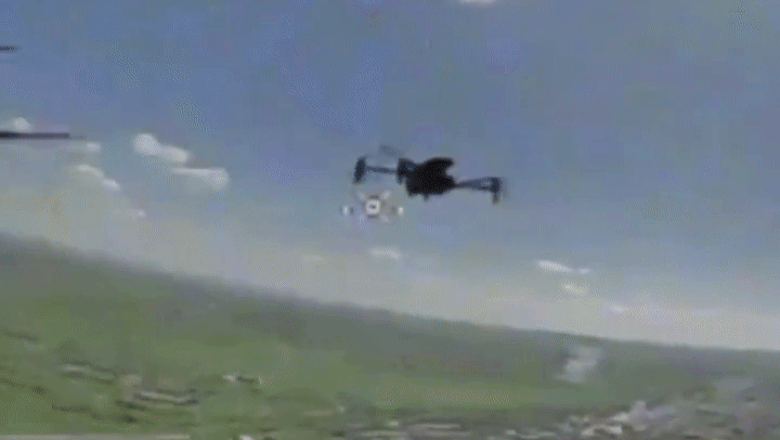 „Luptă” între o dronă ucraineană și una rusească în apropiere de Bahmut