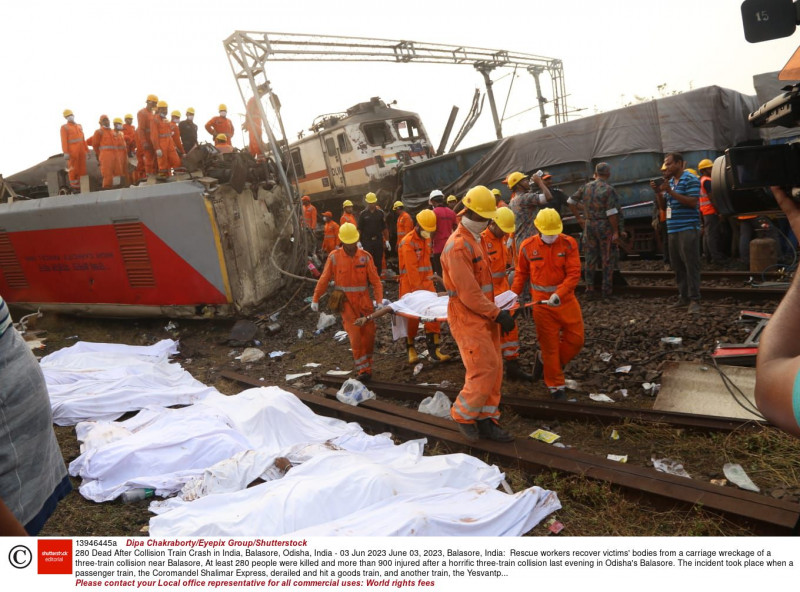 280 Dead After Collision Train Crash in India, Balasore, Odisha, India - 03 Jun 2023