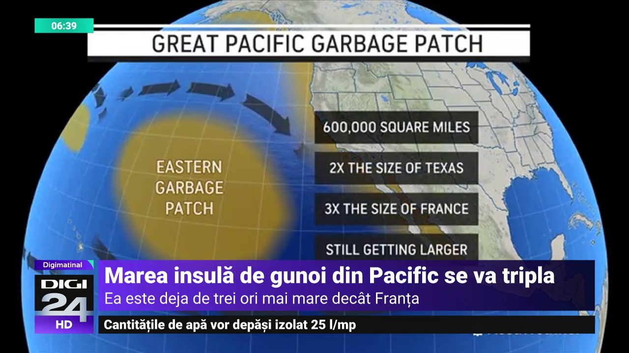 „Insula” uriașă de gunoi din Pacific își va tripla suprafața până în 2040. Specialiști: În oceane va fi mai mult plastic decât pește