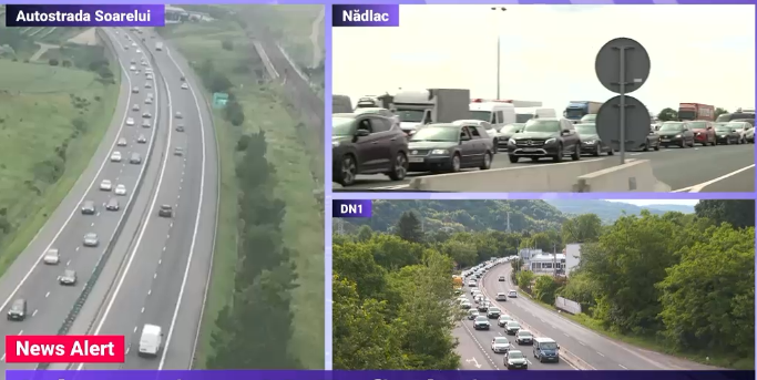 Aglomerație și trafic intens după minivacanță. Cozi pe A2, DN1 și în Vama Nădlac