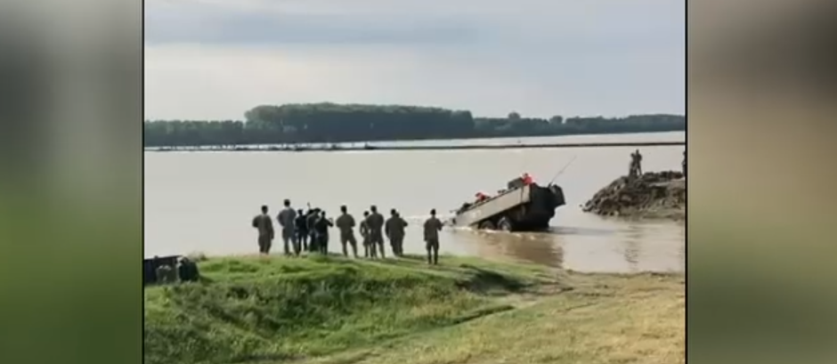 Explicațiile Ministerului Apărării după ce o blindată Piranha „s-a dus la fund” în Dunăre în timpul exercițiilor NATO