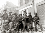 WWII, France, soldiers with accordion / photo, 1944