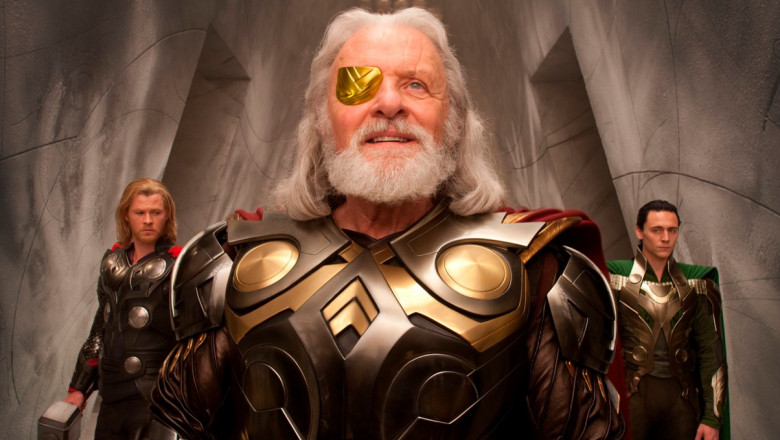 Sir Anthony Hopkins in rolul lui odin, din thor