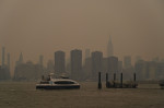 Manhattan skyline shrouded in smoke from Canada wildfires, New York, USA - 06 Jun 2023